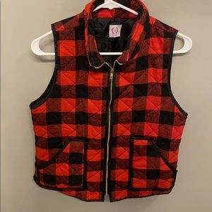 Wanna B Buffalo Plaid Vest